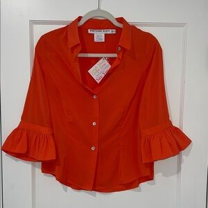 Gretchen Scott Designs Vibrant Orange Blouse